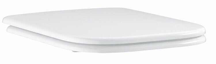 Сиденье для унитаза GROHE BauEdge Ceramic с микролифтом, быстросъёмное, тонкое, альпин-белый (39813000)
