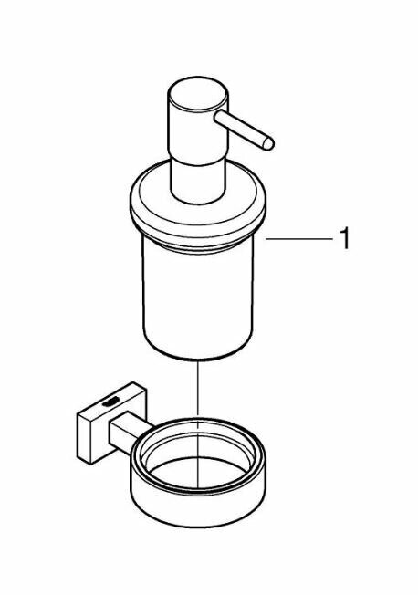 Grohe Essentials Cube Дозатор для жидкого мыла с держателем (40756001)